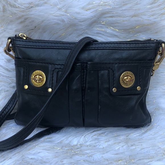 Marc by Marc Jacobs Black Leather Totally Turnlock Percy Crossbody Bag - Picture 3 of 11
